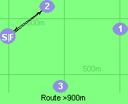 Route >900m