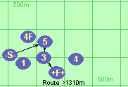 Route >1310m