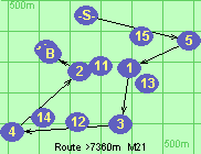 Route >7360m  M21